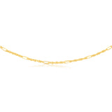 9ct Yellow Gold Silver Filled Fancy 60cm Chain