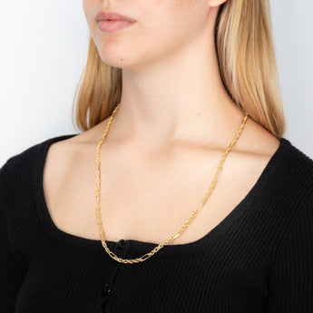 9ct Yellow Gold Silver Filled Fancy 60cm Chain