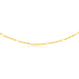 9ct Yellow Gold Silver Filled Fancy 70cm Chain