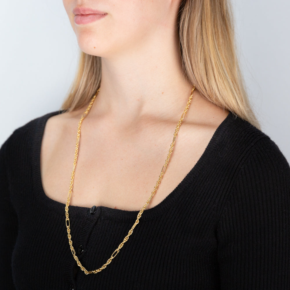 9ct Yellow Gold Silverfilled Fancy 70cm Chain Grahams Jewellers