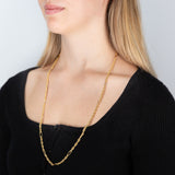 9ct Yellow Gold Silver Filled Fancy 70cm Chain