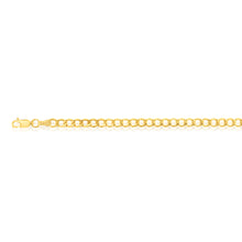 Load image into Gallery viewer, 9ct Yellow Gold Silverfilled Diamond Cut Curb 100Gauge 19cm Bracelet