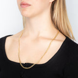 9ct Yellow Gold Silverfilled Diamond Cut Curb 100Gauge 60cm Chain