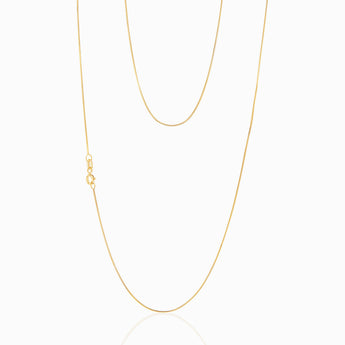 9ct Yellow Gold Silverfilled Snake 50cm Chain