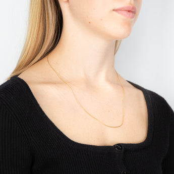 9ct Yellow Gold Silverfilled Snake 50cm Chain