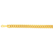Load image into Gallery viewer, 9ct Yellow Gold Silverfilled Diamond Cut Curb 300Gauge 23cm Bracelet