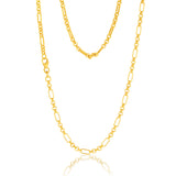 9ct Yellow Gold Silver Filled Fancy 50cm Chain