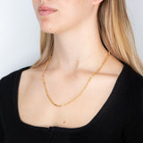 9ct Yellow Gold Silver Filled Fancy 50cm Chain
