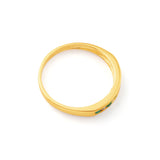 9ct Yellow Gold Natural Emerald & Diamond Channel Set Ring