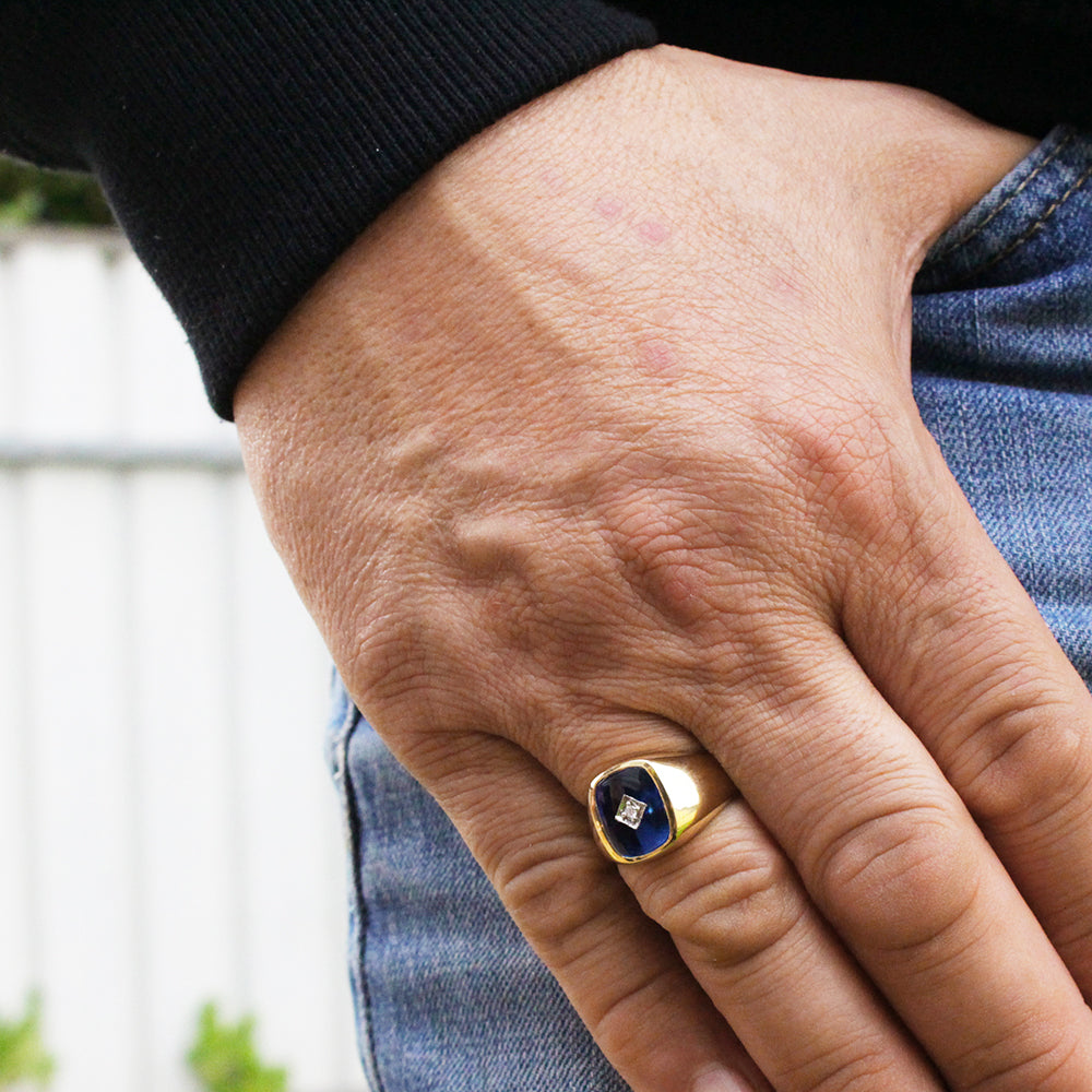 Mens discount spinel ring