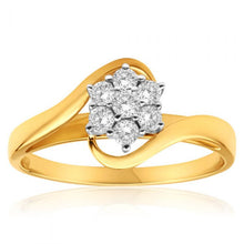 Load image into Gallery viewer, 9ct Yellow Gold 1/3 Carat Diamond Splendid Ring