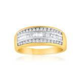 9ct Yellow Gold Diamond Lovely Ring