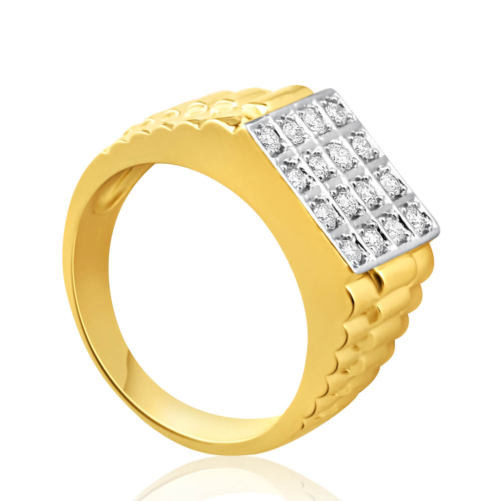 9ct Yellow Gold Diamond Magnificent Ring