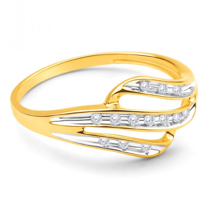 9ct Yellow Gold Diamond Alluring Ring
