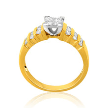 Load image into Gallery viewer, 9ct Yellow Gold &amp; White Gold Ring With 5/8 Carats Of Diamonds