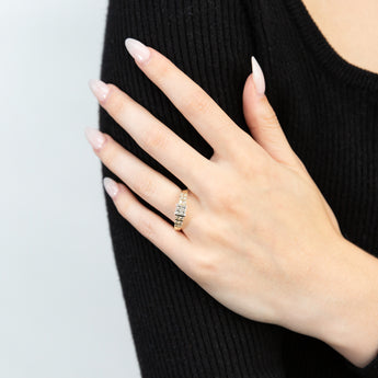9ct Yellow Gold & White Gold Ring With 5/8 Carats Of Diamonds