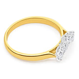 18ct Yellow Gold Ring With 1/2 Carats Of Diamonds Set With 5 Diamonds