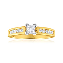 Load image into Gallery viewer, 9ct Yellow Gold &amp; White Gold Ring With 0.5 Carats Of Diamonds
