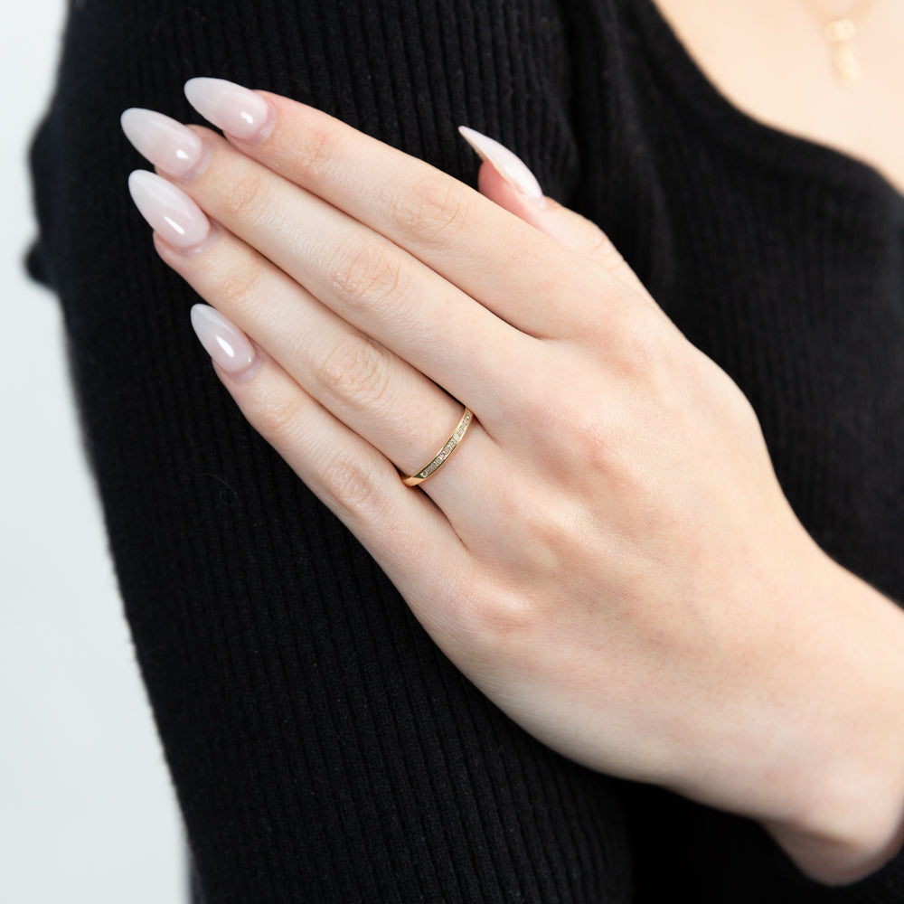 Smooth Hailey Stackable Ring - Gold Plated - Oak & Luna