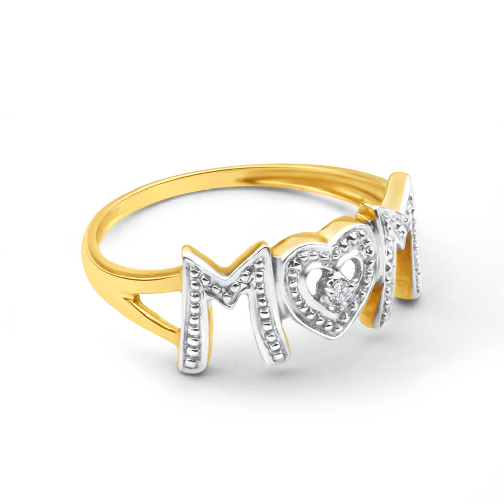 9ct Yellow Gold Beautiful Diamond Ring