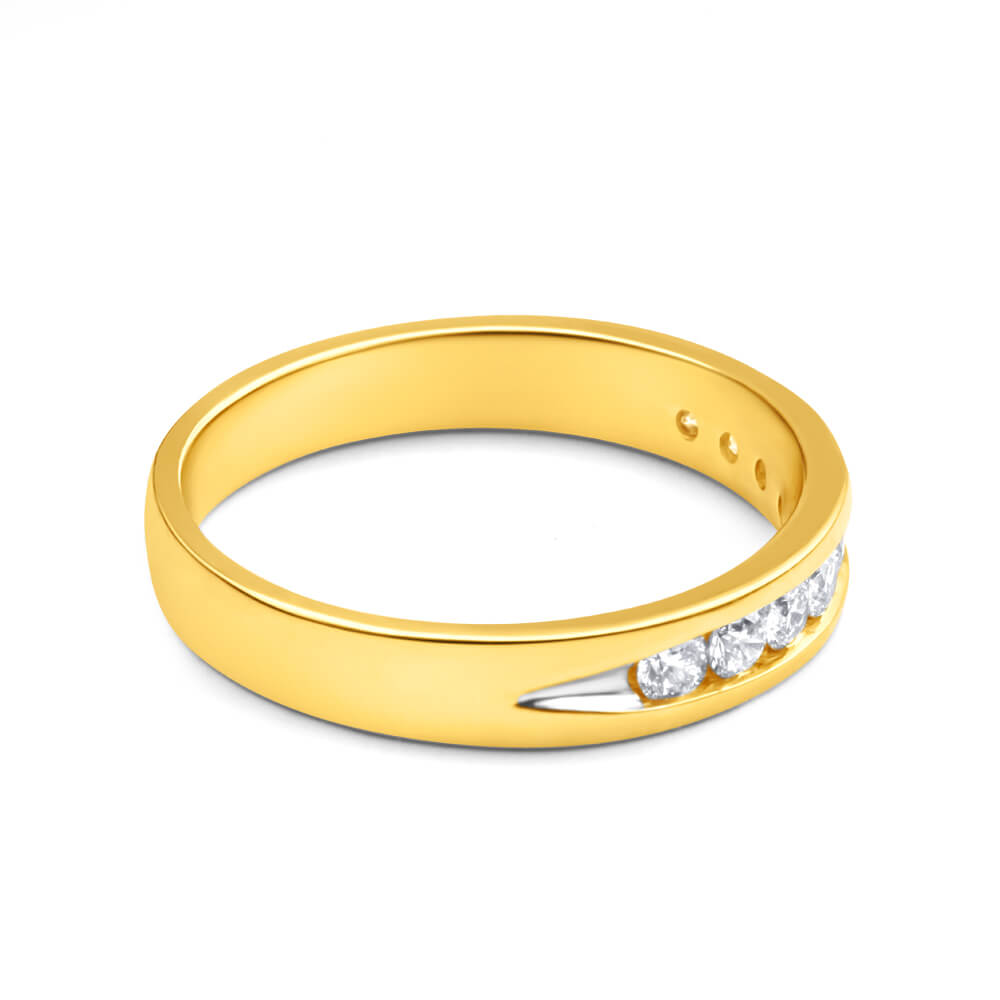 1/2 Carat Flawless Cut 18ct Yellow Gold Diamond Ring