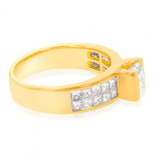 Load image into Gallery viewer, 18ct Yellow Gold &#39;Princess Celia&#39; Ring With 2 Carats Of Diamonds