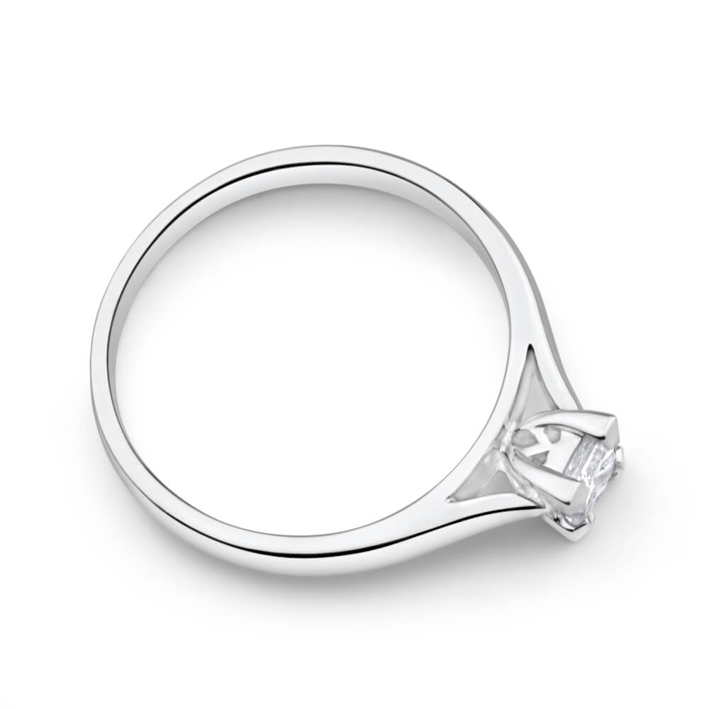 18ct White Gold Solitaire Ring With 0.3 Carat Diamond