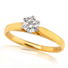 Load image into Gallery viewer, 18ct Yellow Gold &amp; White Gold Certified Diamond Ring With 0.5 Carats Of Diamonds
