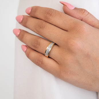 18ct Yellow Gold 'Yasmine' Ring With 0.75 Carats Of Diamonds