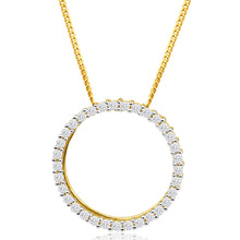 Load image into Gallery viewer, 9ct Yellow Gold 1/4 Carat Diamond Pendant