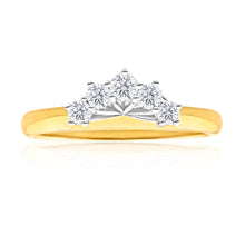 Load image into Gallery viewer, 18ct Yellow Gold &amp; White Gold &#39;Anise&#39; Ring With 0.25 Carats Of Diamonds