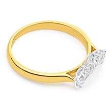 Load image into Gallery viewer, 18ct Yellow Gold &amp; White Gold &#39;Anise&#39; Ring With 0.25 Carats Of Diamonds