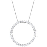 9ct Superb White Gold Diamond Pendant With Chain