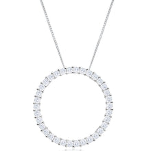 Load image into Gallery viewer, 9ct White Gold Circle Of Life Diamond Pendant With Chain