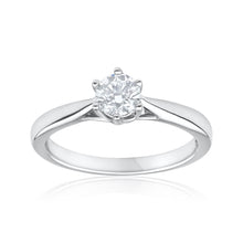 Load image into Gallery viewer, Flawless Cut 18ct White Gold Solitaire Ring With 3/8 Carats Diamond