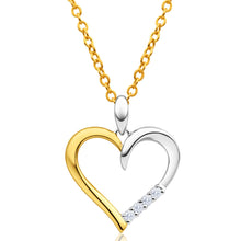 Load image into Gallery viewer, 9ct Yellow Gold &amp; White Gold Diamond Pendant