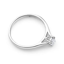 Load image into Gallery viewer, 9ct White Gold Solitaire Ring With 0.2 Carat Diamond