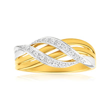 Load image into Gallery viewer, 9ct Yellow Gold &amp; White Gold Diamond Ring