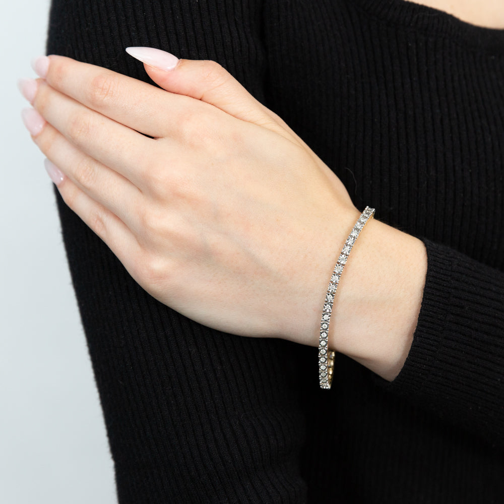 1 Carat Diamond Tennis Bracelet in 9ct Yellow Gold Grahams Jewellers