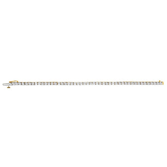 9ct Charming 1/4 Carat Yellow Gold Diamond Tennis Bracelet 18cm