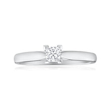 Load image into Gallery viewer, 18ct White Gold Solitaire Ring With 0.2 Carat Diamond