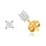 9ct Yellow Gold Sublime Diamond Stud Earrings