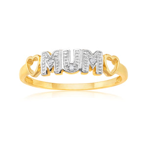 9ct Yellow Gold Diamond Ring Set With Beautiful Brilliant Cut Diamonds