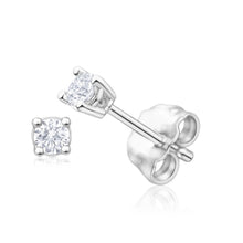 Load image into Gallery viewer, 9ct White Gold Impressive Diamond Stud Earrings
