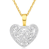 9ct Yellow Gold Delightful Diamond Pendant