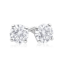 Load image into Gallery viewer, 18ct White Gold 3/4 Carat Diamond Stud Earrings