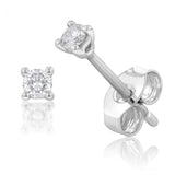 9ct White Gold Diamond Stud "Arabella" Earrings