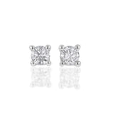 9ct White Gold Diamond Stud "Arabella" Earrings