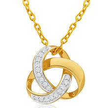 Load image into Gallery viewer, 9ct Yellow Gold Classic Diamond Pendant