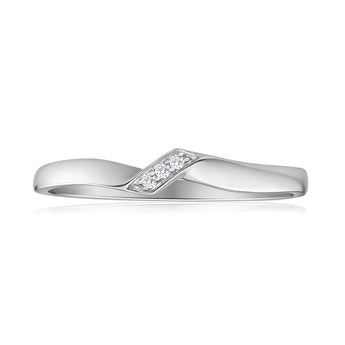 9ct White Gold Diamond Ring